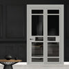 Urban Ultimate® Room Divider Sheffield 5 Pane Door DD6312T - Tinted Glass with Matching Side - Colour & Size Options