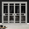 Urban Ultimate® Room Divider Sheffield 5 Pane Door Pair DD6312T - Tinted Glass with Matching Sides - Colour & Size Options