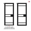 Urban Ultimate® Room Divider Sheffield 5 Pane Door Pair DD6312F - Frosted Glass with Full Glass Sides - Colour & Size Options