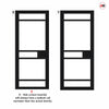 Urban Ultimate® Room Divider Sheffield 5 Pane Door Pair DD6312F - Frosted Glass with Full Glass Side - Colour & Size Options