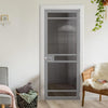 Sheffield 5 Pane Solid Wood Internal Door UK Made DD6312 - Tinted Glass - Eco-Urban® Mist Grey Premium Primed
