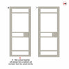 Urban Ultimate® Room Divider Sheffield 5 Pane Door Pair DD6312T - Tinted Glass with Full Glass Side - Colour & Size Options