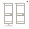 Urban Ultimate® Room Divider Sheffield 5 Pane Door Pair DD6312T - Tinted Glass with Full Glass Sides - Colour & Size Options