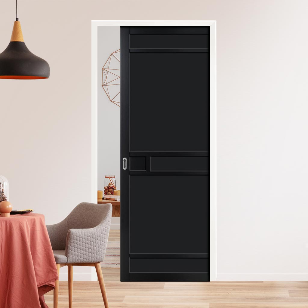 Bespoke Handmade Eco-Urban® Sheffield 5 Panel Single Evokit Pocket Door DD6312 - Colour Options