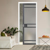 Handmade Eco-Urban® Sheffield 5 Pane Single Evokit Pocket Door DD6312SG - Frosted Glass - Colour & Size Options