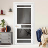 Sheffield 5 Pane Solid Wood Internal Door UK Made DD6312 - Tinted Glass - Eco-Urban® Cloud White Premium Primed