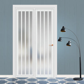 Image: Urban Ultimate® Room Divider Sintra 4 Pane Door DD6428F - Frosted Glass with Matching Side - Colour & Size Options