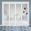 Urban Ultimate® Room Divider Sintra 4 Pane Door Pair DD6428F - Frosted Glass with Matching Sides - Colour & Size Options