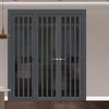 Urban Ultimate® Room Divider Sintra 4 Pane Door Pair DD6428T - Tinted Glass with Matching Side - Colour & Size Options