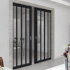 Handmade Eco-Urban Sintra 4 Pane Double Evokit Pocket Door DD6428G Clear Glass - Colour & Size Options