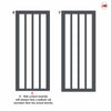 Urban Ultimate® Room Divider Sintra 4 Pane Door Pair DD6428T - Tinted Glass with Matching Sides - Colour & Size Options