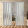 Handmade Eco-Urban Sintra 4 Pane Double Absolute Evokit Pocket Door DD6428SG Frosted Glass - Colour & Size Options