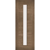 Single Sliding Door & Wall Track - Sofia Walnut Veneer Door - Clear Glass - Prefinished