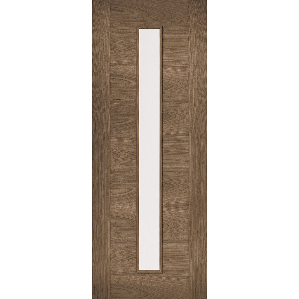 Sofia Walnut Veneer Door Pair - Clear Glass - Prefinished