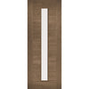 Sofia Walnut Veneer Door Pair - Clear Glass - Prefinished