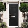 Solid Urban Style Composite Front Door Set - Shown in Black