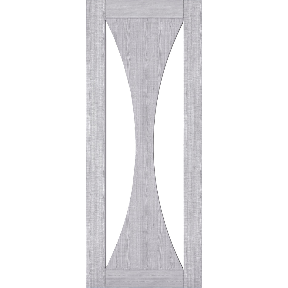 Sorrento Prefinished Light Grey Ash Internal Door - Clear Glass