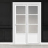 Urban Ultimate® Room Divider Staten 3 Pane 1 Panel Door DD6310F - Frosted Glass with Matching Side - Colour & Size Options