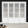 Urban Ultimate® Room Divider Staten 3 Pane 1 Panel Door Pair DD6310F - Frosted Glass with Matching Sides - Colour & Size Options