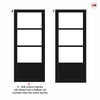 Urban Ultimate® Room Divider Staten 3 Pane 1 Panel Door Pair DD6310C with Matching Sides - Clear Glass - Colour & Height Options