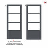 Urban Ultimate® Room Divider Staten 3 Pane 1 Panel Door DD6310T - Tinted Glass with Matching Side - Colour & Size Options