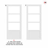 Urban Ultimate® Room Divider Staten 3 Pane 1 Panel Door Pair DD6310F - Frosted Glass with Full Glass Side - Colour & Size Options