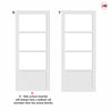 Urban Ultimate® Room Divider Staten 3 Pane 1 Panel Door Pair DD6310F - Frosted Glass with Matching Sides - Colour & Size Options