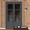 Urban Ultimate® Room Divider Staten 3 Pane 1 Panel Door DD6310T - Tinted Glass with Matching Side - Colour & Size Options