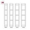 Four Folding Door & Frame Kit - Eco-Urban® Staten 3 Pane 1 Panel DD6207F 2+2 - Frosted Glass - Colour & Size Options