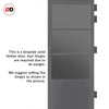 Urban Ultimate® Room Divider Staten 3 Pane 1 Panel Door DD6310T - Tinted Glass with Matching Side - Colour & Size Options