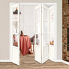 Four Folding Door & Frame Kit - Eco-Urban® Staten 3 Pane 1 Panel DD6207C 3+1 - Clear Glass - Colour & Size Options