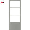 Bespoke Handmade Eco-Urban® Staten 3 Pane 1 Panel Double Absolute Evokit Pocket Door DD6310SG - Frosted Glass - Colour Options