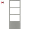 Handmade Eco-Urban Staten 3 Pane 1 Panel Double Evokit Pocket Door DD6310SG - Frosted Glass - Colour & Size Options