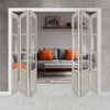 Six Folding Door & Frame Kit - Eco-Urban® Staten 3 Pane 1 Panel DD6207C 3+3 - Clear Glass - Colour & Size Options