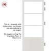 Urban Ultimate® Room Divider Staten 3 Pane 1 Panel Door DD6310F - Frosted Glass with Full Glass Side - Colour & Size Options