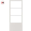 Urban Ultimate® Room Divider Staten 3 Pane 1 Panel Door DD6310F - Frosted Glass with Full Glass Side - Colour & Size Options