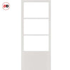 Handmade Eco-Urban® Staten 3 Pane 1 Panel Double Absolute Evokit Pocket Door DD6310G - Clear Glass - Colour & Size Options