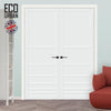 Handmade Eco-Urban Stockholm 7 Panel Door Pair DD6407 - White Premium Primed