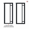 Urban Ultimate® Room Divider Suburban 4 Pane Door Pair DD6411T - Tinted Glass with Full Glass Side - Colour & Size Options