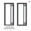 Urban Ultimate® Room Divider Suburban 4 Pane Door Pair DD6411CF Clear Glass(2 FROSTED CORNER PANES) with Full Glass Sides - Colour & Size Options