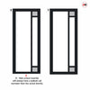 Urban Ultimate® Room Divider Suburban 4 Pane Door Pair DD6411CF Clear Glass(2 FROSTED CORNER PANES) with Full Glass Side - Colour & Size Options