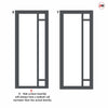 Urban Ultimate® Room Divider Suburban 4 Pane Door Pair DD6411F - Frosted Glass with Full Glass Side - Colour & Size Options