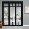 Urban Ultimate® Room Divider Sydney 5 Pane Door Pair DD6417C with Matching Side - Clear Glass - Colour & Height Options