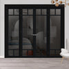 Urban Ultimate® Room Divider Sydney 5 Pane Door Pair DD6417T - Tinted Glass with Matching Sides - Colour & Size Options
