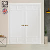 Sydney 5 Panel Solid Wood Internal Door Pair UK Made DD6417 - Eco-Urban® Cloud White Premium Primed
