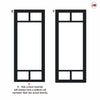 Urban Ultimate® Room Divider Sydney 5 Pane Door Pair DD6417C with Matching Side - Clear Glass - Colour & Height Options