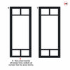 Urban Ultimate® Room Divider Sydney 5 Pane Door DD6417C with Matching Side - Clear Glass - Colour & Height Options