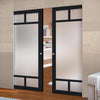 Handmade Eco-Urban® Sydney 5 Pane Double Absolute Evokit Pocket Door DD6417SG Frosted Glass - Colour & Size Options