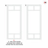 Urban Ultimate® Room Divider Sydney 5 Pane Door Pair DD6417F - Frosted Glass with Full Glass Side - Colour & Size Options