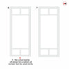 Urban Ultimate® Room Divider Sydney 5 Pane Door Pair DD6417F - Frosted Glass with Matching Sides - Colour & Size Options
